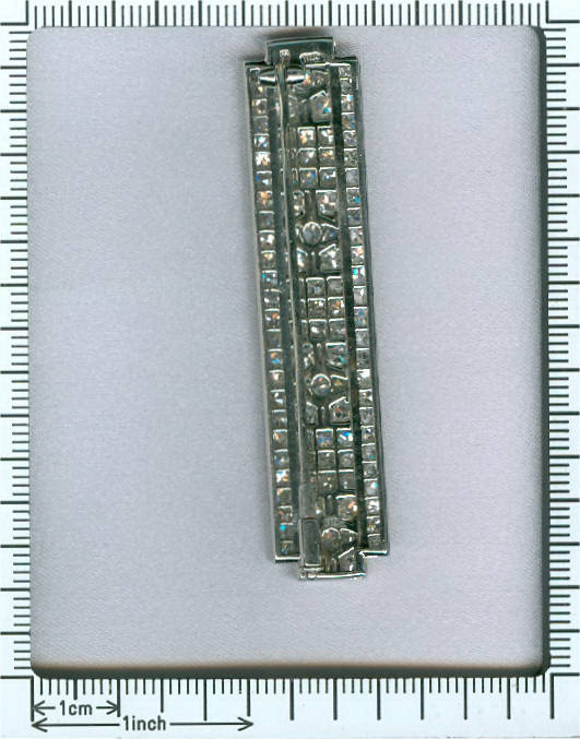 Platinum Art Deco diamond brooch by Maison Wolfers (image 7 of 7)